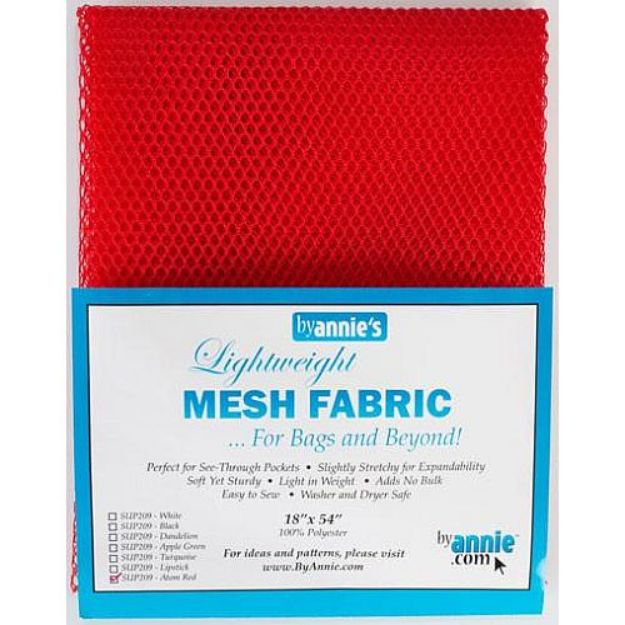 Picture of Byannie Mesh Fabric 18"x54" Atom Red